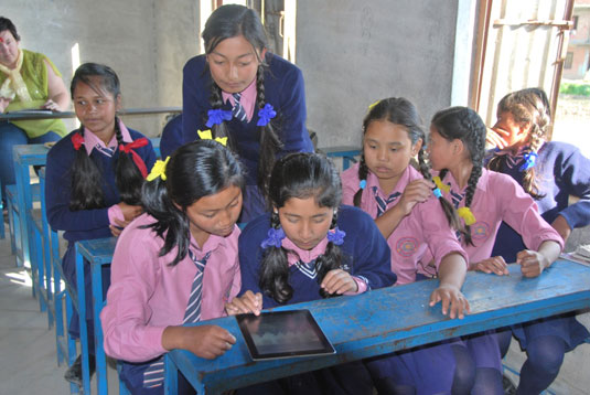 Students in Nepal at a workshop during the Advances in Computer Entertainment (ACE 2012). PHOTO: Alissa Antle.