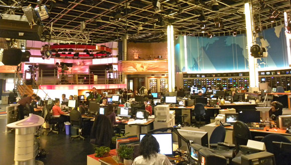 Newsroom of Maison Radio-Canada in Montréal, QC. Photo by Jason Paris.